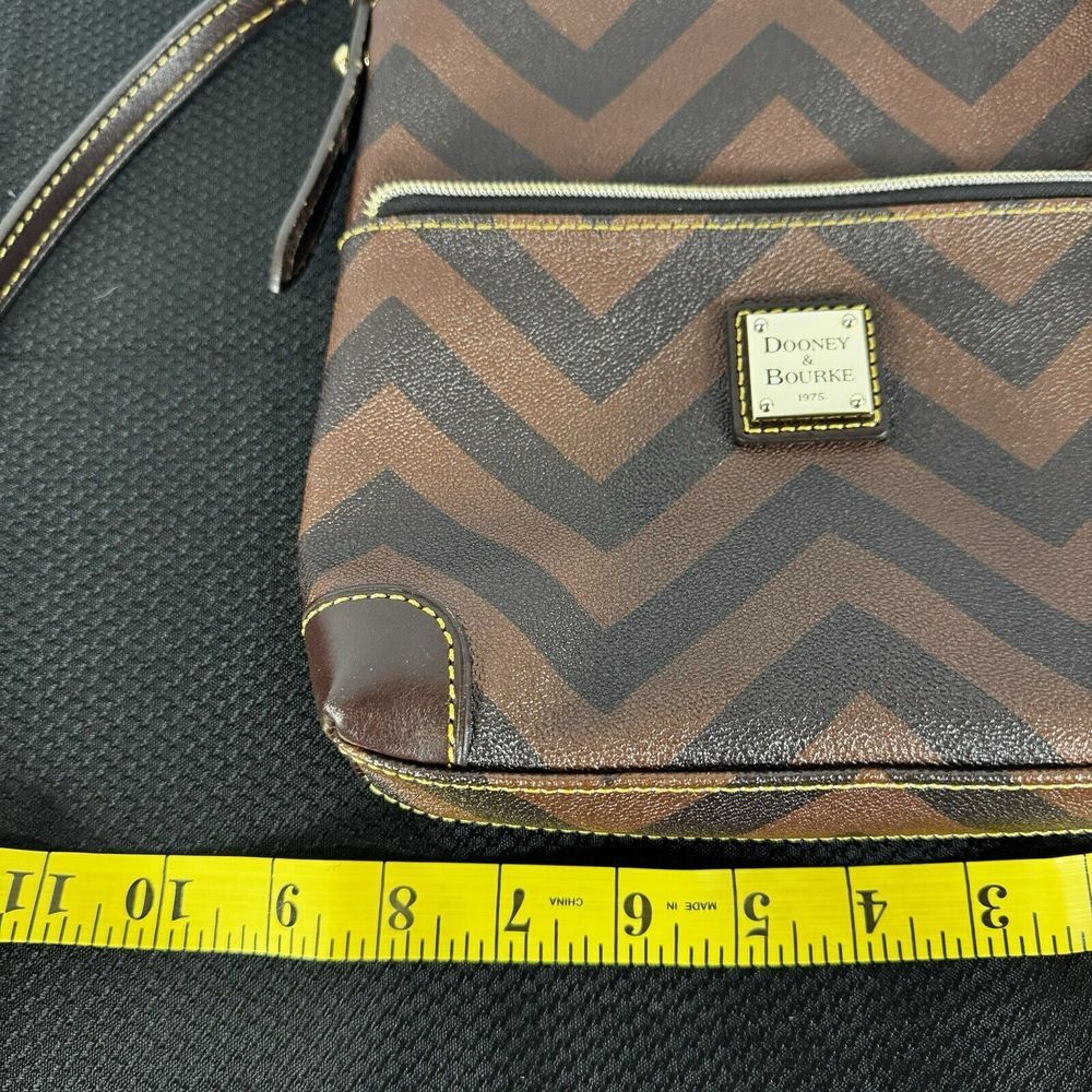 Dooney & Bourke Brown Chevron Print Crossbody - Picture 16 of 16
